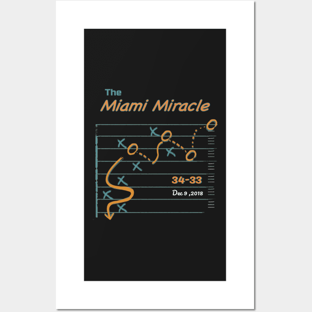 Miami Miracle t-shirt Wall Art by yellowpinko